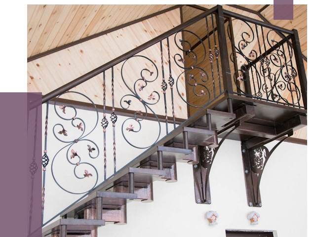 Кованые лестницы в Сегеже от 81159 руб. под ключ