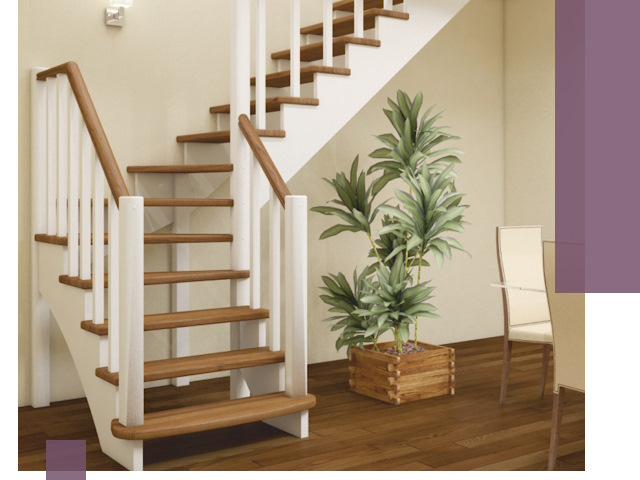 Г-образные лестницы под ключ в Сегеже — изготовление и монтаж