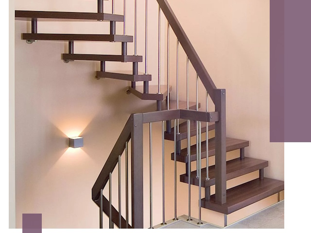 Изготовление лестниц на больцах в Сегеже под ключ