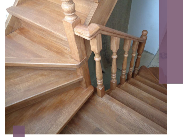 Дубовые лестницы под ключ в Сегеже: изготовление и монтаж