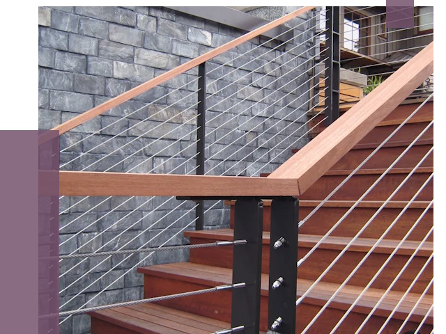 Тросовые перила под ключ в Сегеже от 7908 руб.