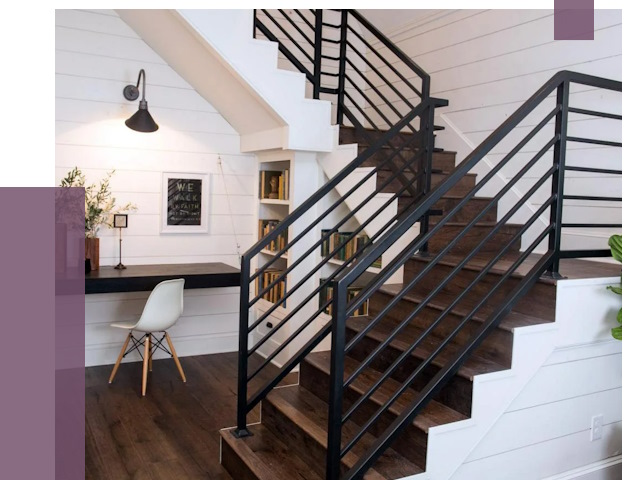 Перила для лестницы в доме в Сегеже от 7544 руб. — ПРОЛЁТ-Сгж