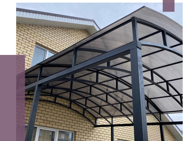 Монтаж козырьков в Сегеже от 11706 руб. | ПРОЛЁТ-Сгж