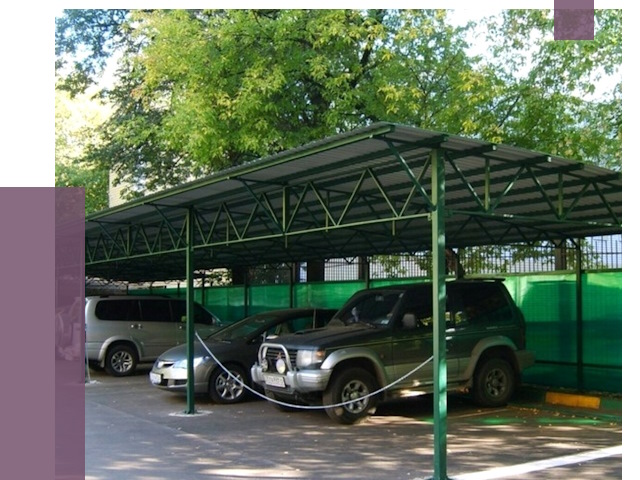 Навесы для парковки в Сегеже от 81679 руб. заказать | ПРОЛЁТ-Сгж