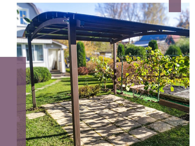 Навесы для дачи в Сегеже от 12954 руб. под ключ — ПРОЛЁТ-Сгж