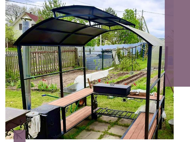 Навесы для барбекю в Сегеже: изготовление, монтаж и демонтаж