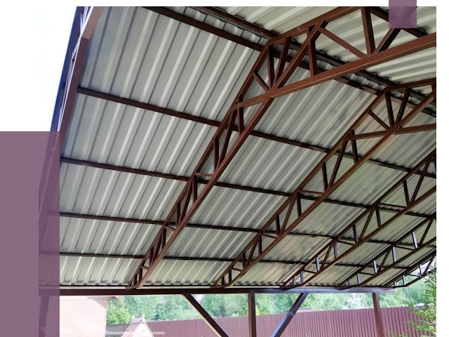 Навесы из профнастила в Сегеже от 7492 руб. | ПРОЛЁТ-Сгж