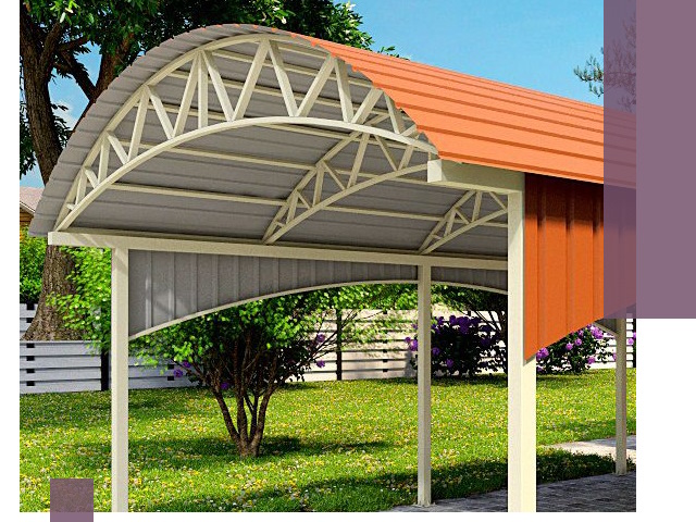 Навесы из профнастила под ключ в Сегеже — установка и монтаж