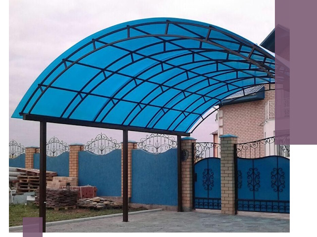 Арочные навесы под ключ в Сегеже — изготовление и монтаж