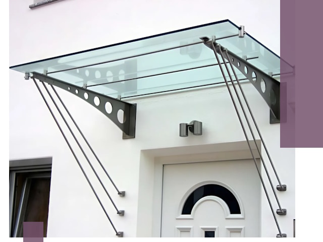 Козырьки над входом под ключ в Сегеже — изготовление и монтаж