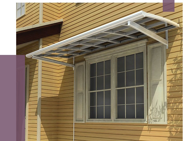 Козырьки над окнами в Сегеже от 7752 руб. — монтаж, покупки | ПРОЛЁТ-Сгж