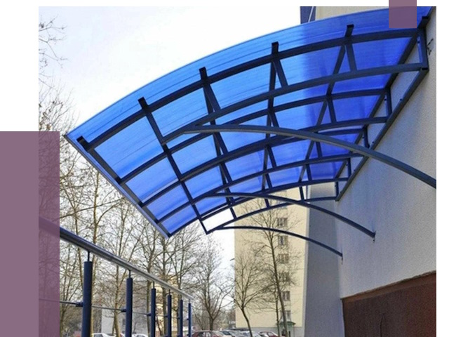 Козырьки из поликарбоната в Сегеже от 4370 руб. под ключ | ПРОЛЁТ-Сгж