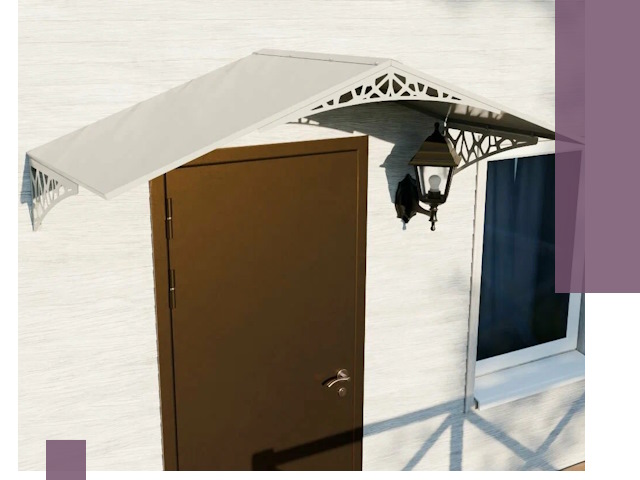 Металлические козырьки на входы и террасы в Сегеже