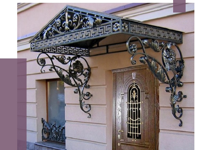 Кованые козырьки в Сегеже под ключ от 12954 руб. — ПРОЛЁТ