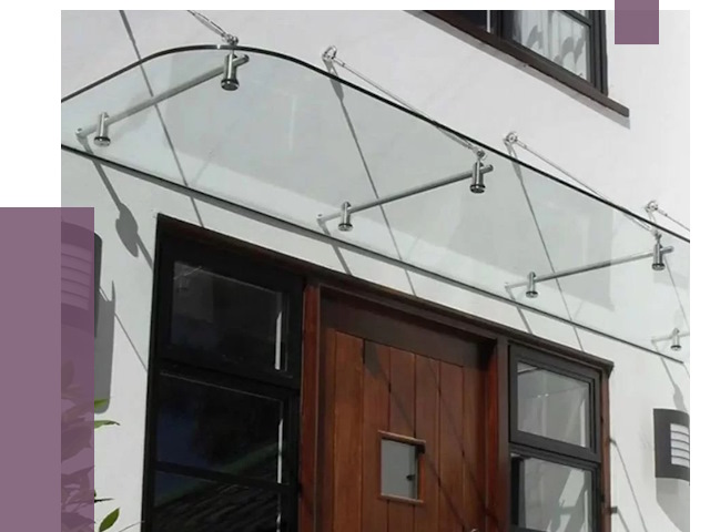 Стеклянные козырьки в Сегеже от 19249 руб. | ПРОЛЁТ-Сгж