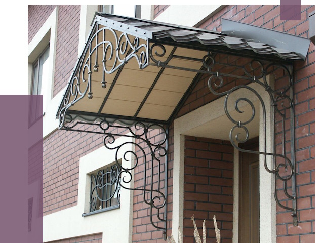 Двускатные козырьки в Сегеже под ключ от 13006 руб.