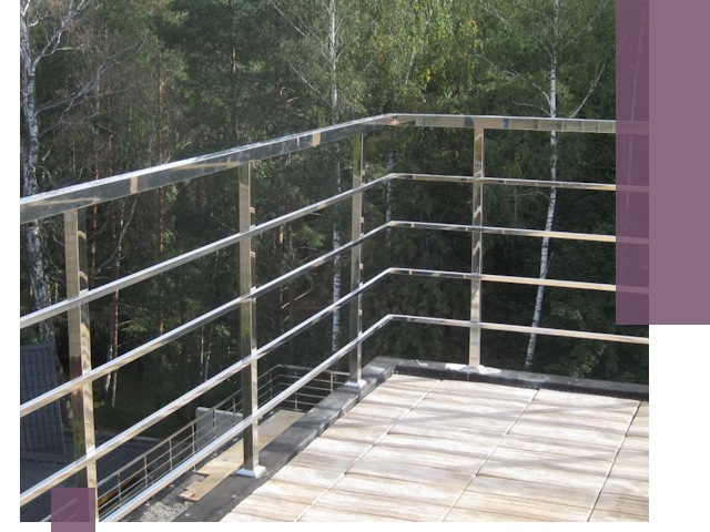 Парапеты из нержавеющей стали в Сегеже — изготовление и монтаж