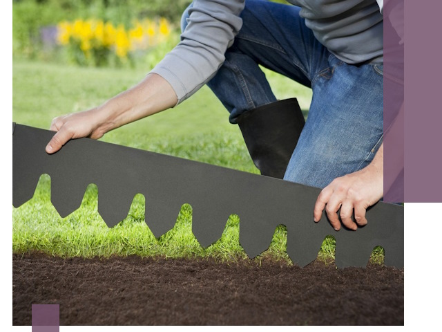 Металлические бордюры для газона в Сегеже — изготовление и монтаж